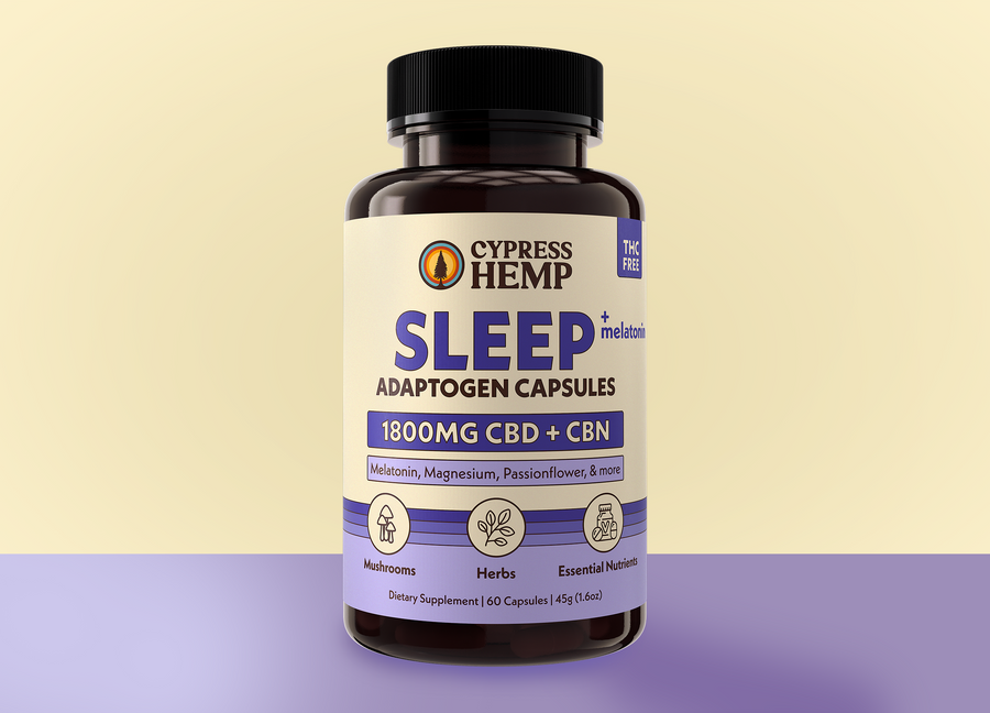 CBD Adaptogen Capsules - Sleep (CBD + CBN) + Melatonin