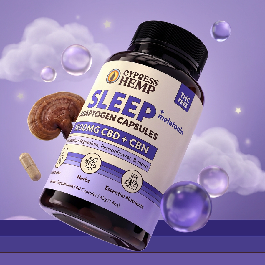 CBD Adaptogen Capsules - Sleep (CBD + CBN) + Melatonin