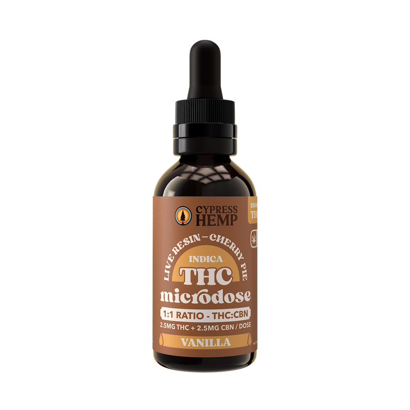 Microdose THC Oil - 150mg:150mg THC:CBD Microdose Hybrid (Organic