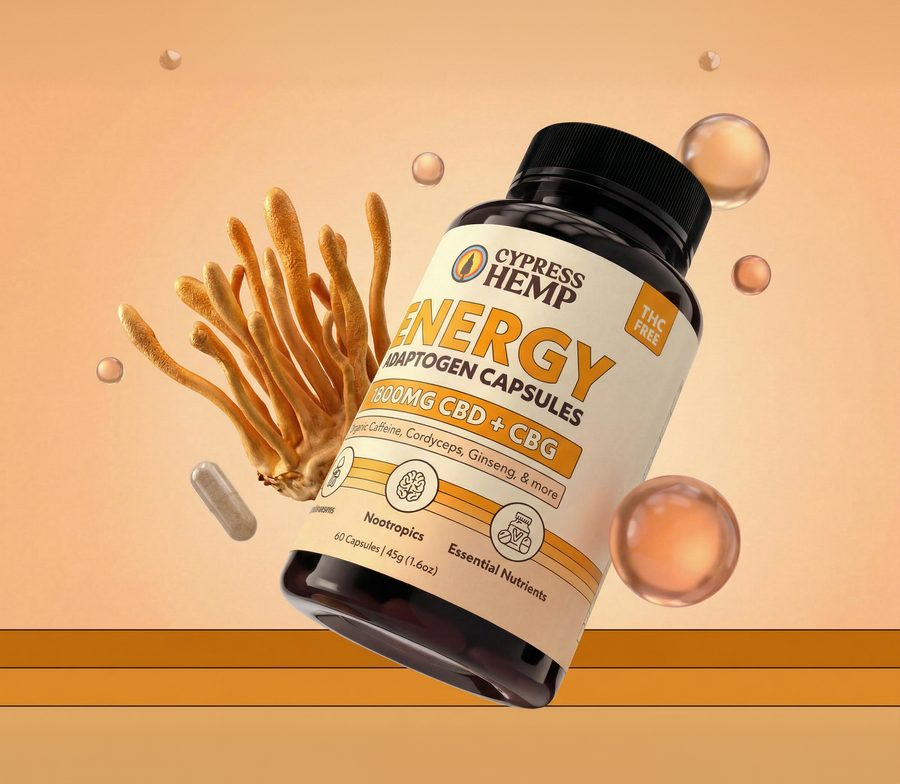 CBD Adaptogen Capsules - Energy (CBD + CBG)