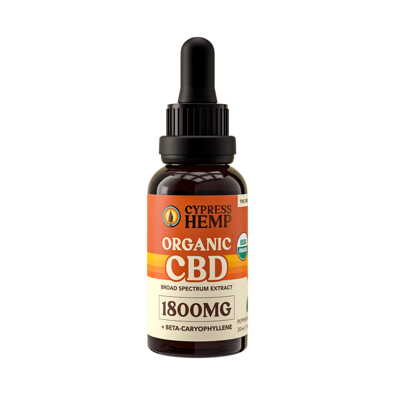 USDA Organic Broad Spectrum CBD Oil + BCP – Cypress Hemp