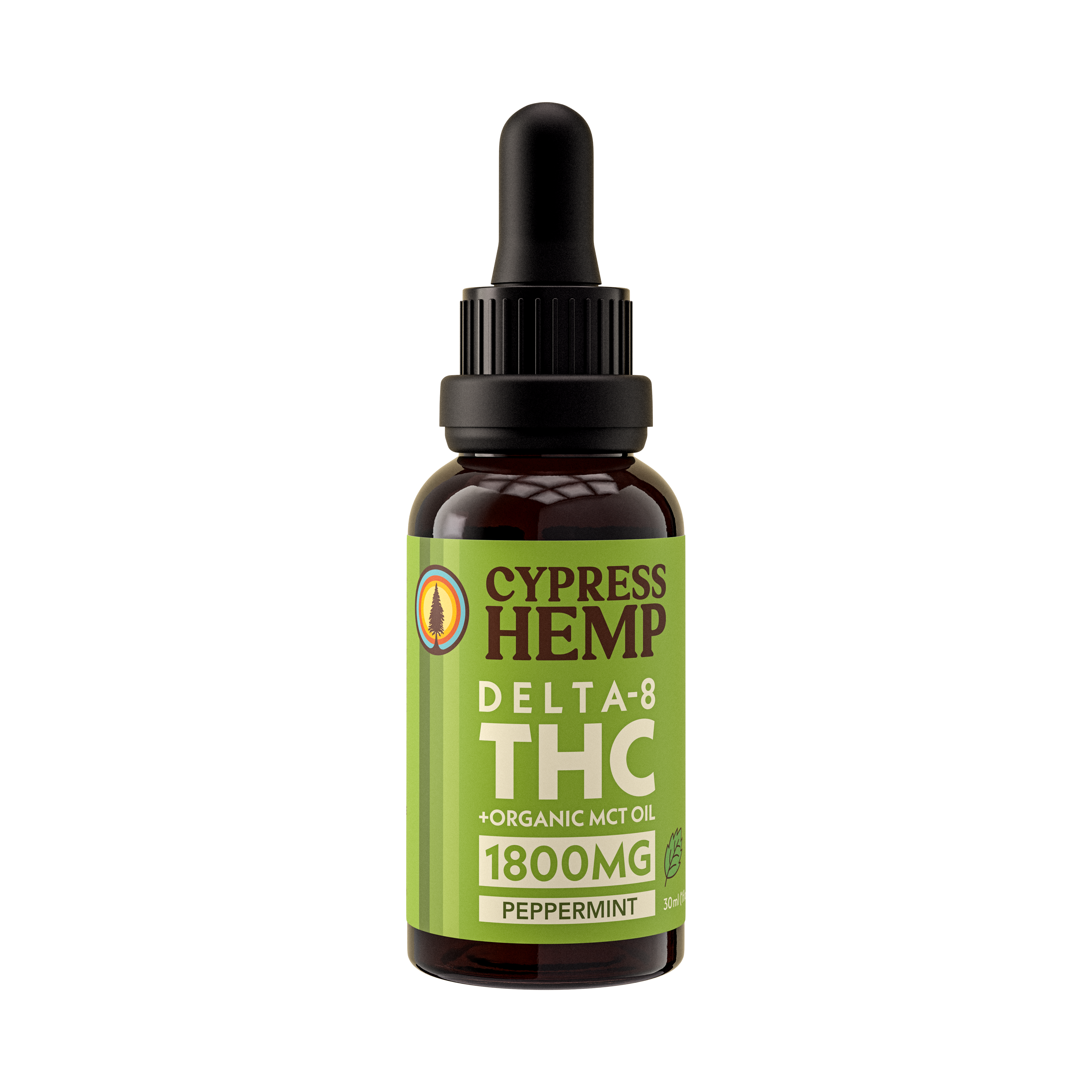 Delta-8 THC Oil - 1800mg - 60mg THC / mL / Peppermint