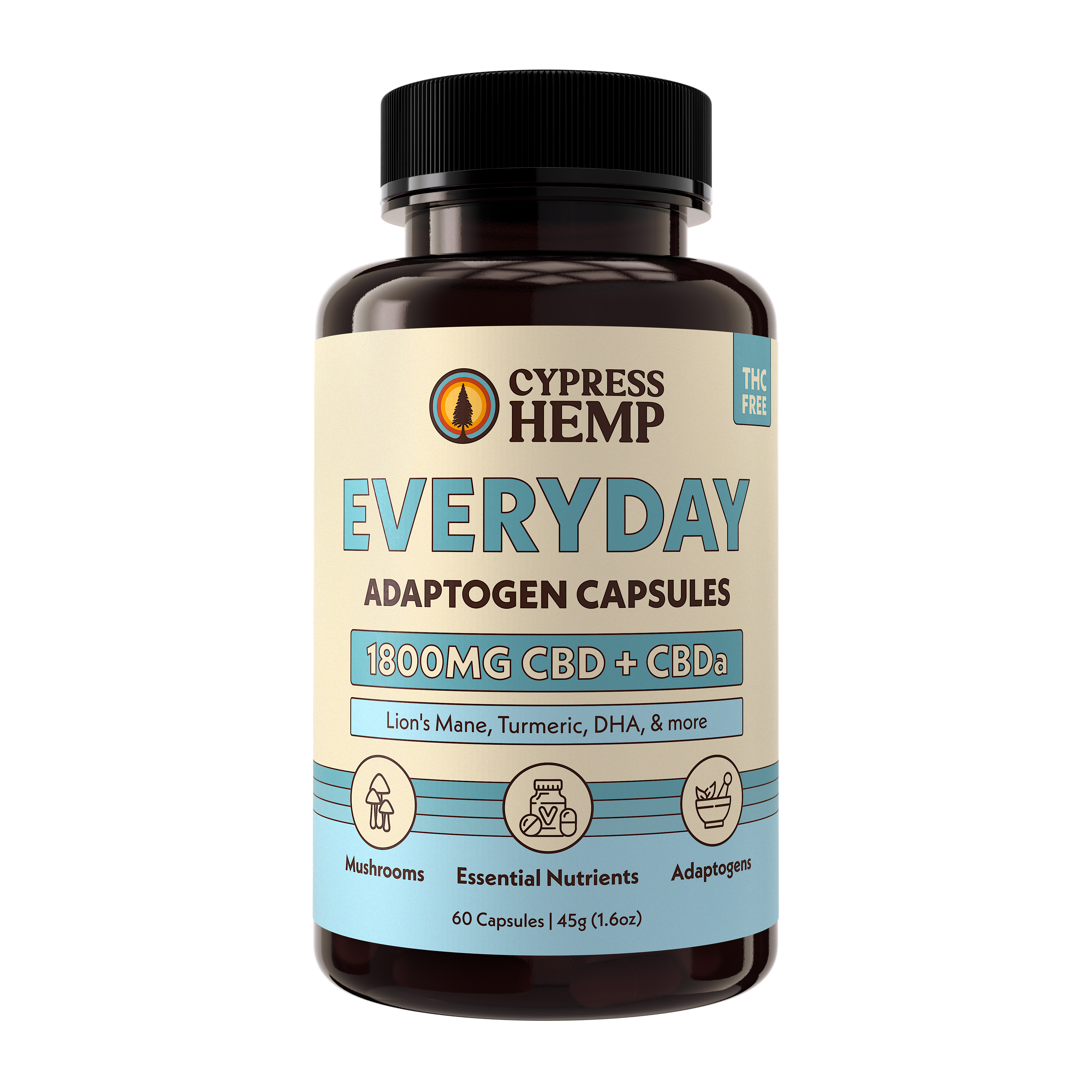 CBD Adaptogen Capsules - Everyday (CBD + CBDa)
