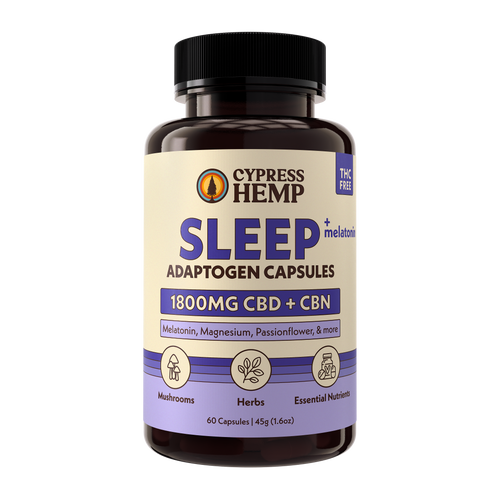 CBD Adaptogen Capsules - Sleep (CBD + CBN) + Melatonin