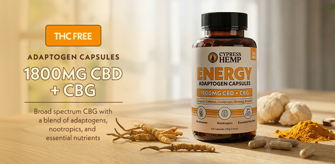 CBD Adaptogen Capsules - Energy (CBD + CBG)