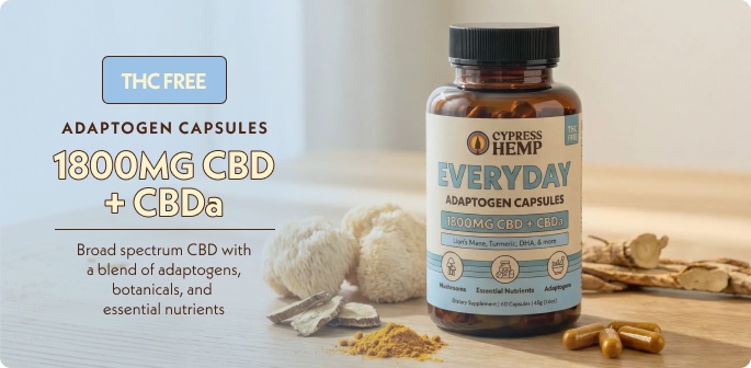 CBD Adaptogen Capsules - Everyday (CBD + CBDa)