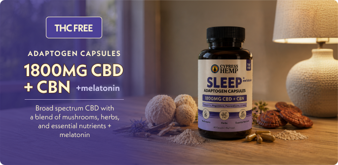 CBD Adaptogen Capsules - Sleep (CBD + CBN) + Melatonin