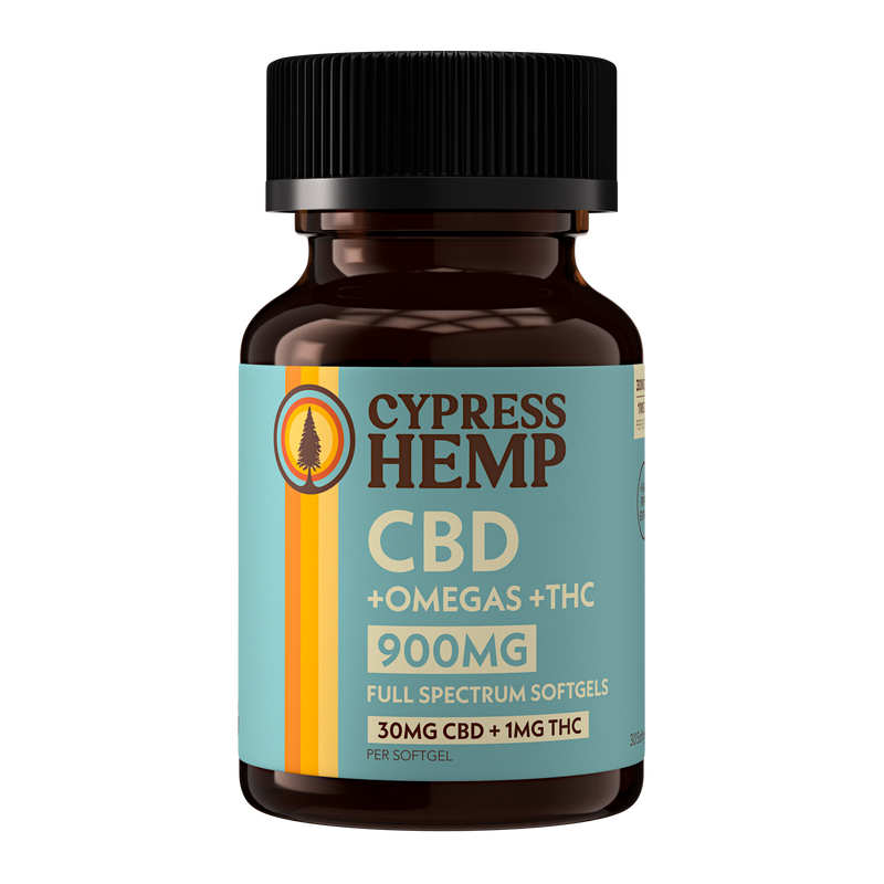 Full Spectrum CBD + OMEGAS™ Softgels – Cypress Hemp