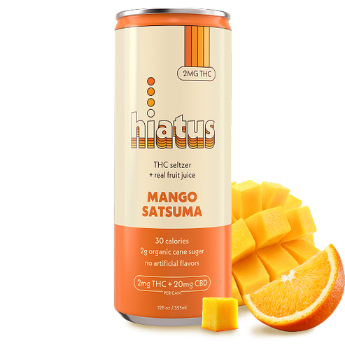 Hiatus THC Seltzer - 2mg:20mg - Mango Satsuma / 4 Cans