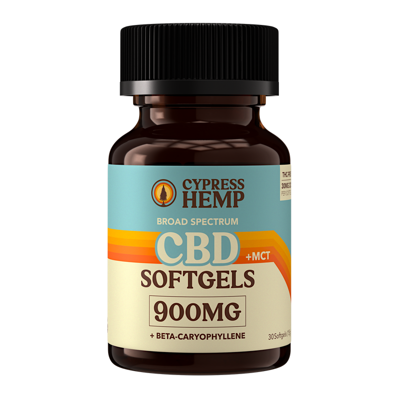 Broad Spectrum CBD Softgels + BCP – Cypress Hemp